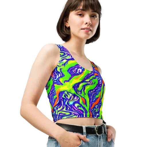 Psychic Marbling on a Crop Top