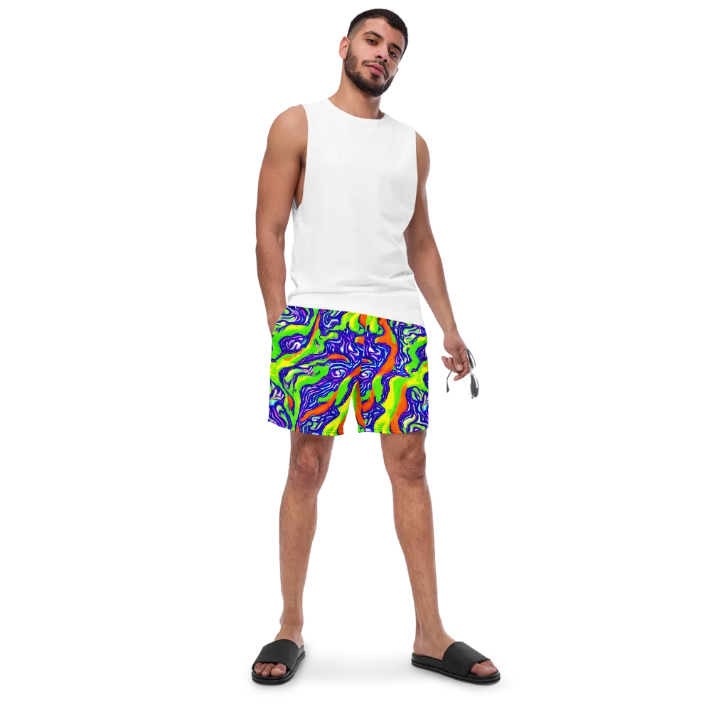 Psychic Marbling on Swim Trunks — Front