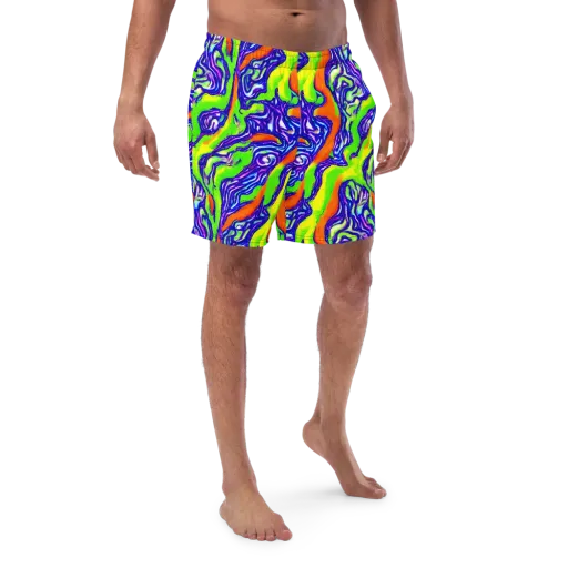 Psychic Marbling on a Swim Trunks