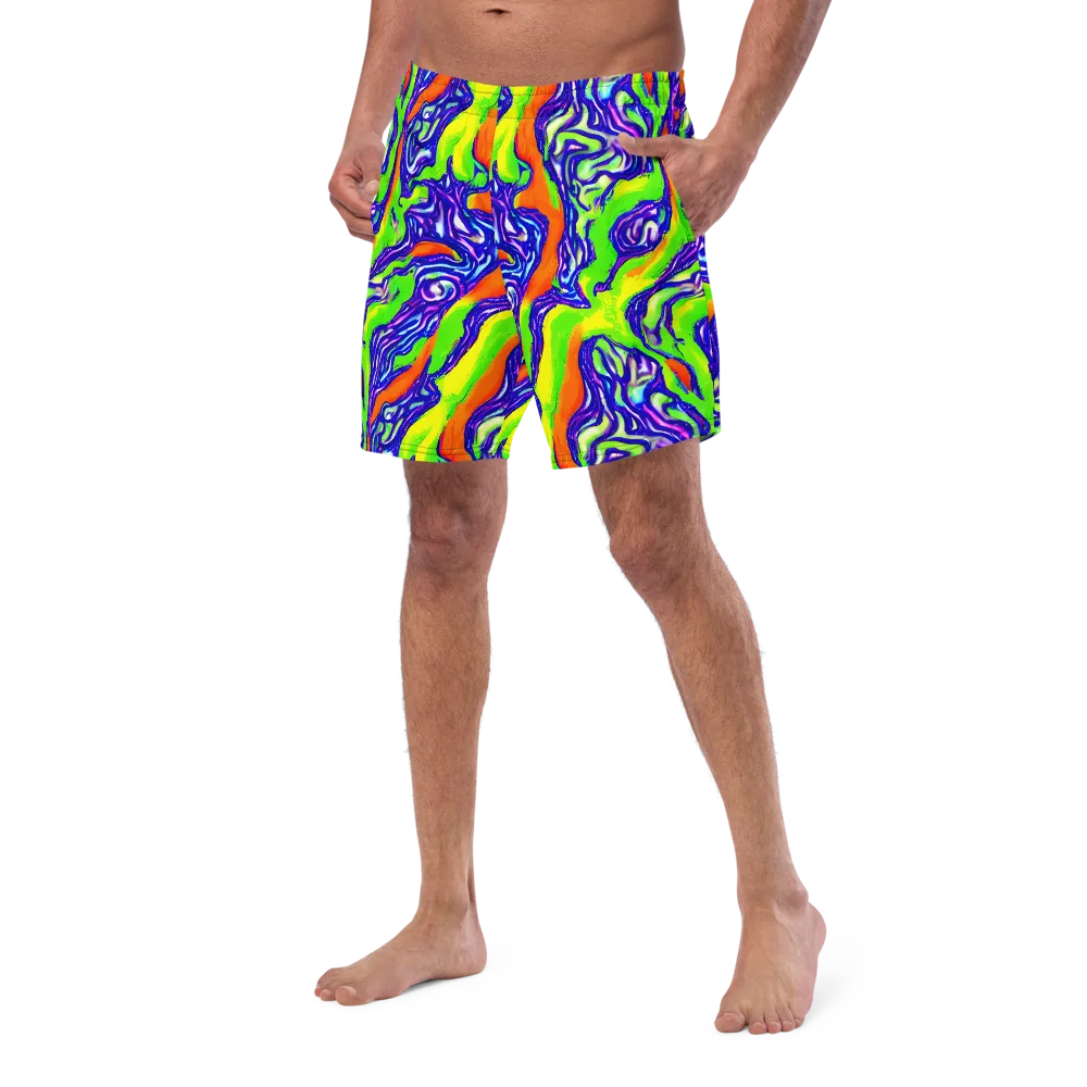Psychic Marbling on Swim Trunks — Left Front