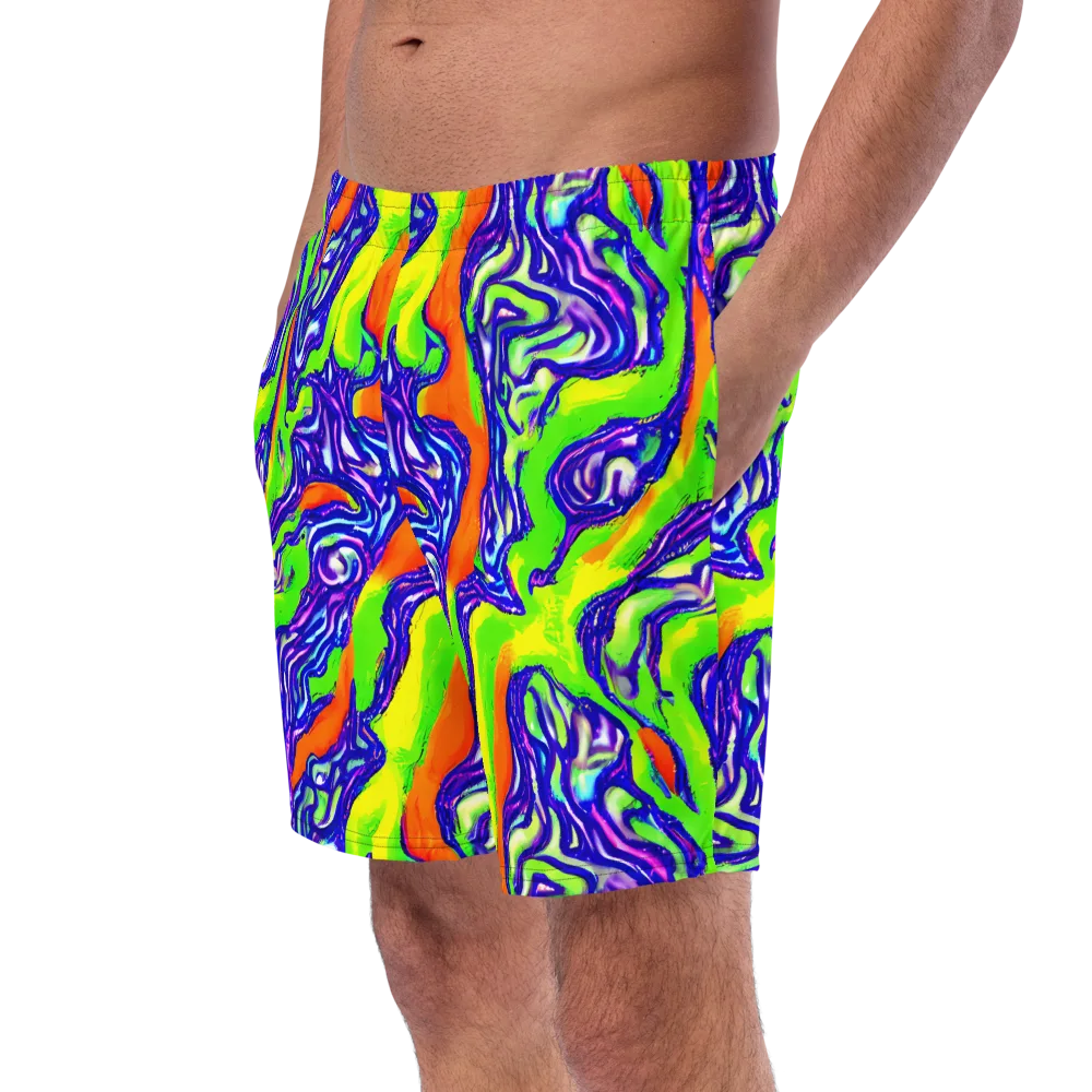 Psychic Marbling on Swim Trunks — Left Front