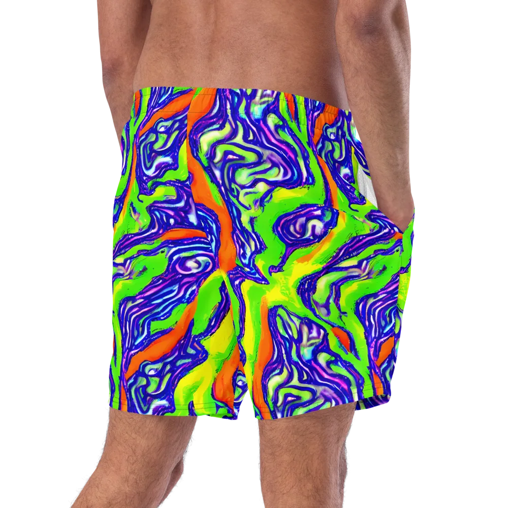 Psychic Marbling on Swim Trunks — Right Back