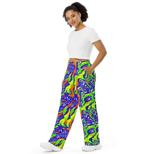 Psychic Marbling on a Wide-Leg Pants