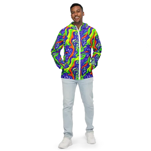 Psychic Marbling on a Men's Windbreaker