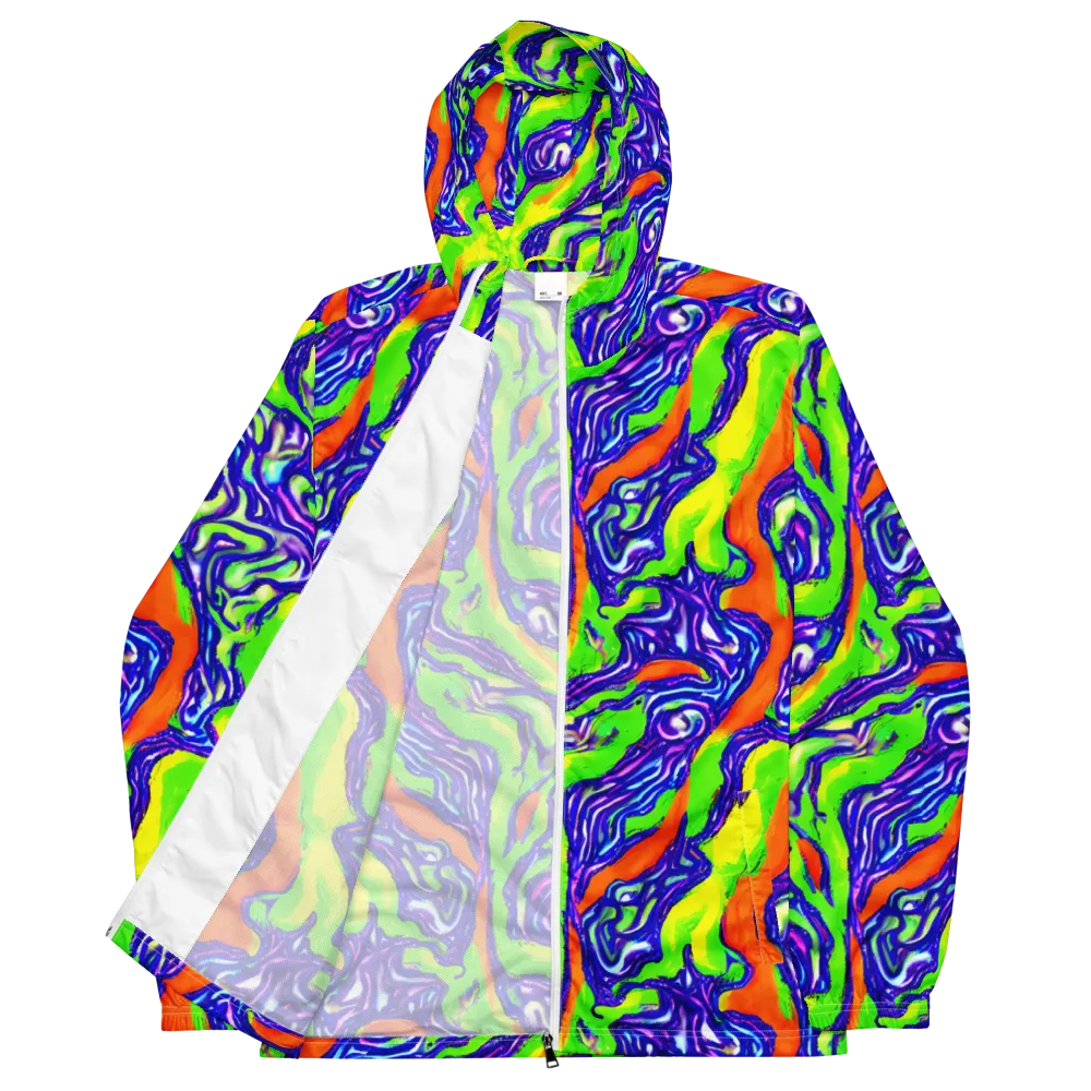 Psychic Marbling on Men's Windbreaker — Front