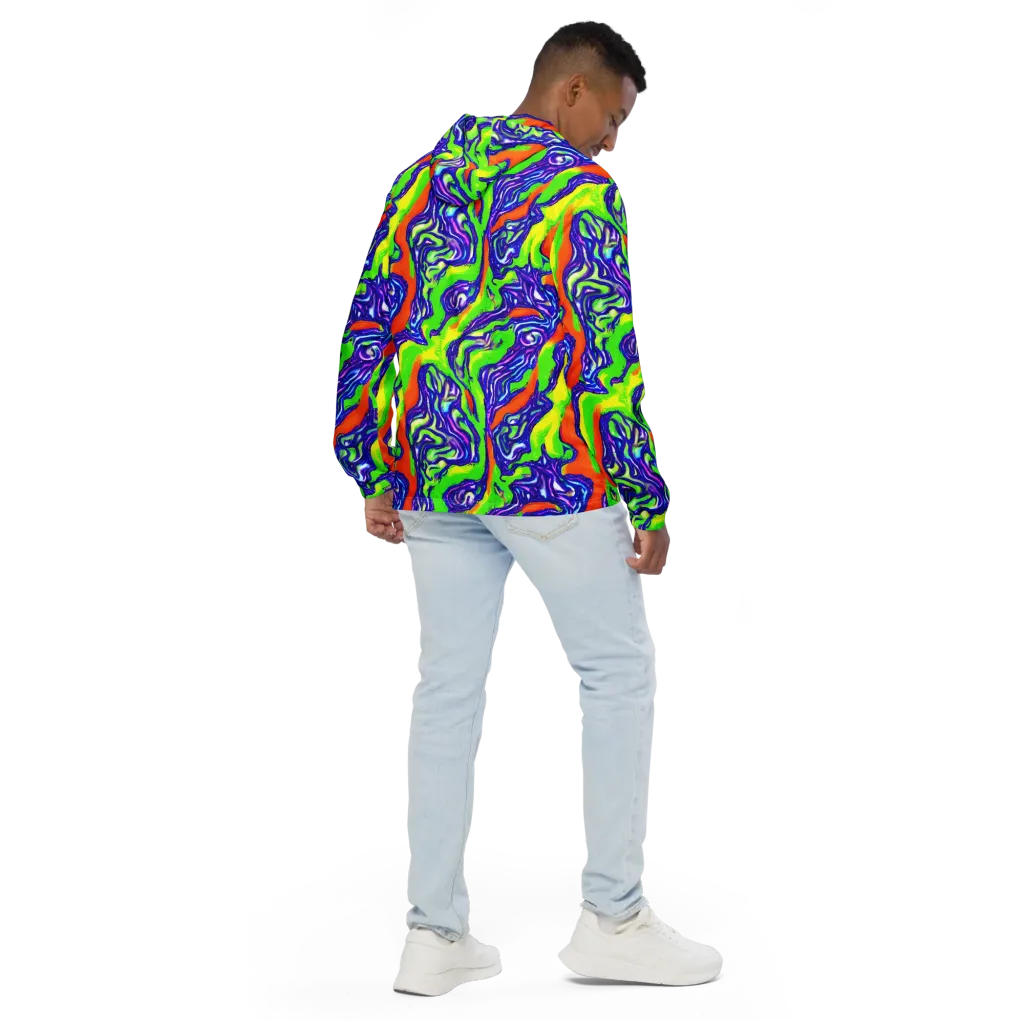 Psychic Marbling on Men's Windbreaker — Back