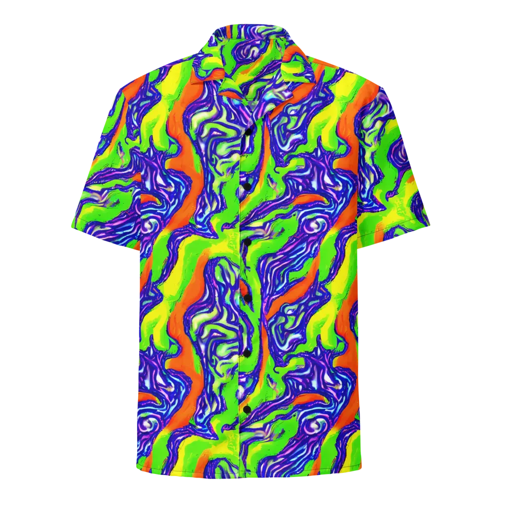Psychic Marbling on Button Shirt — Front