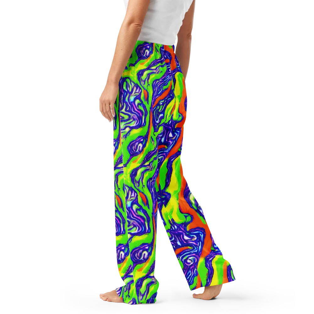 Psychic Marbling on Women's Pajama Pants — Left