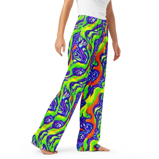 Psychic Marbling on a Women's Pajama Pants