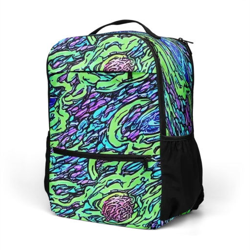 Neon Bloom Current on a Utility Backpack