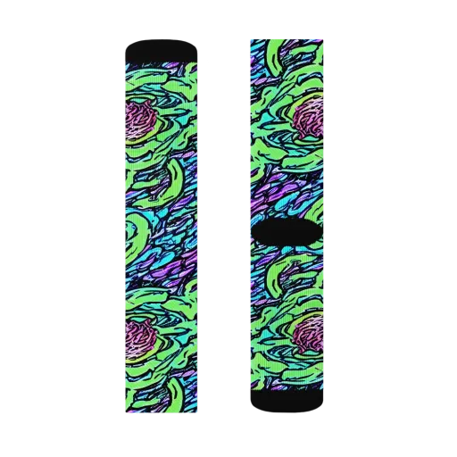 Neon Bloom Current on a Socks