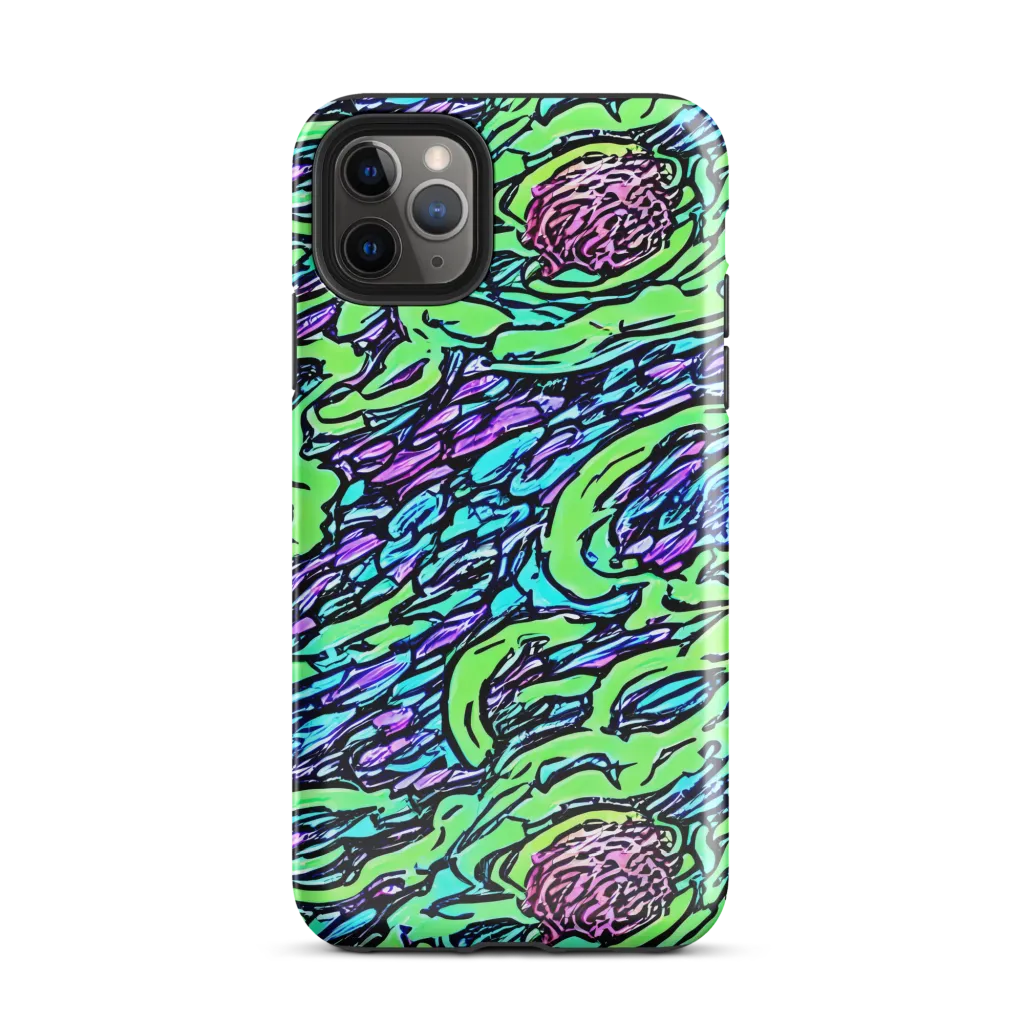 Neon Bloom Current on Tough Case for iPhone® — Front