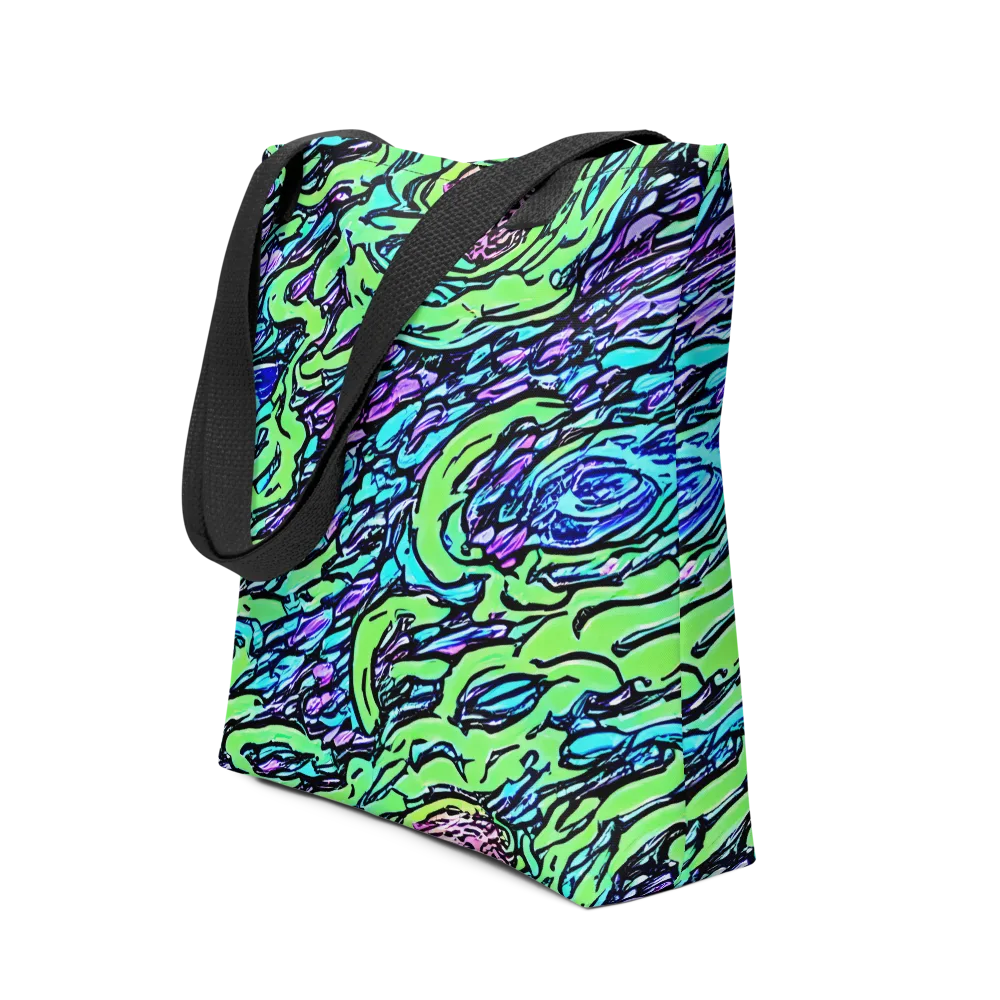 Neon Bloom Current on Tote Bag — Front