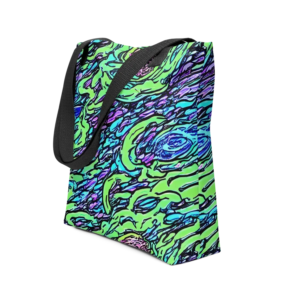 Neon Bloom Current on Tote Bag — Front