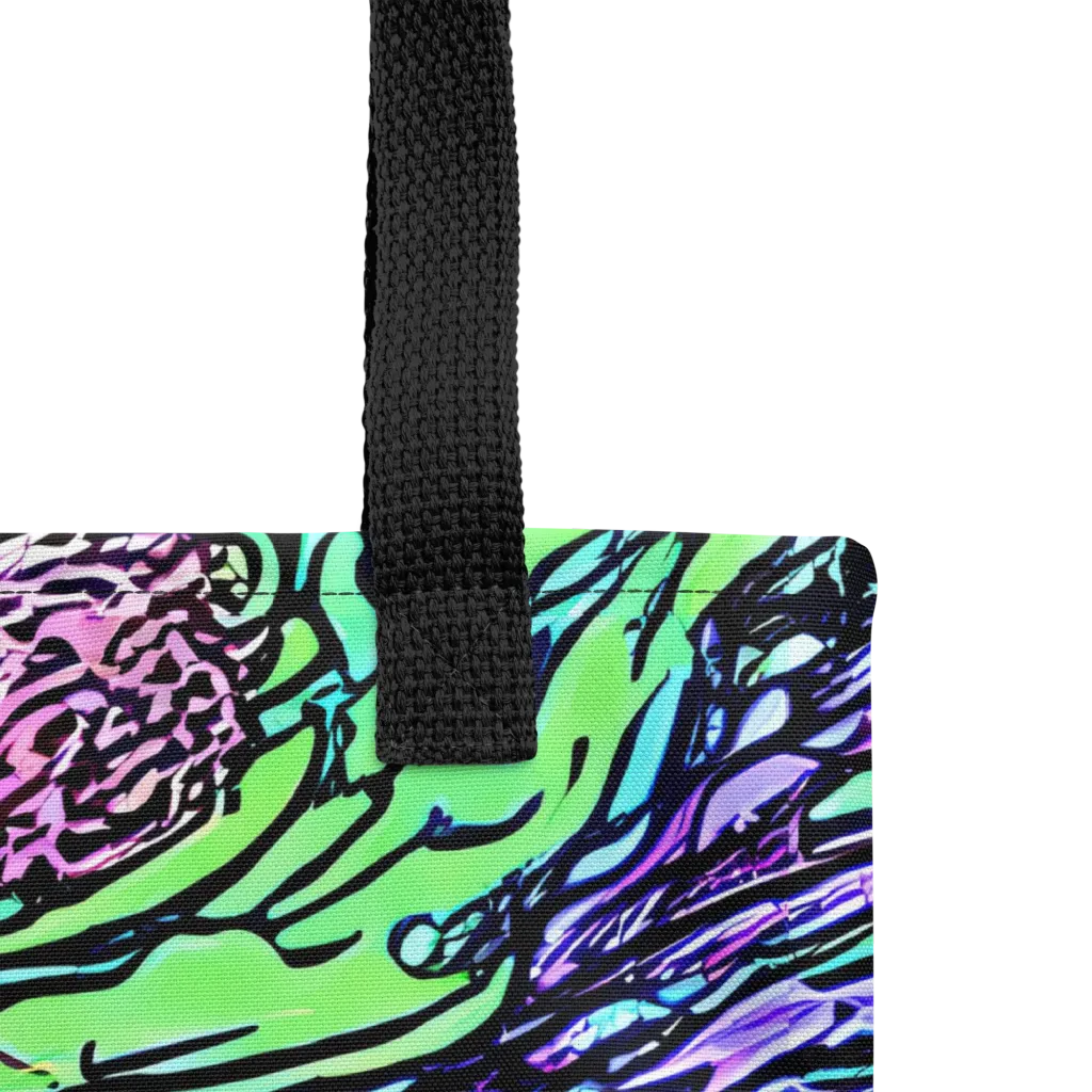 Neon Bloom Current on Tote Bag — Product details