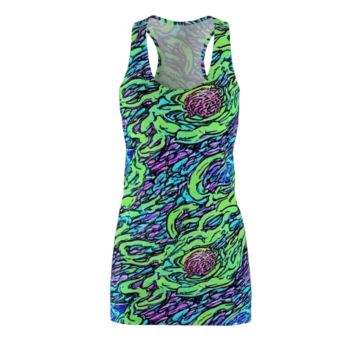 Neon Bloom Current on a Racerback Dress