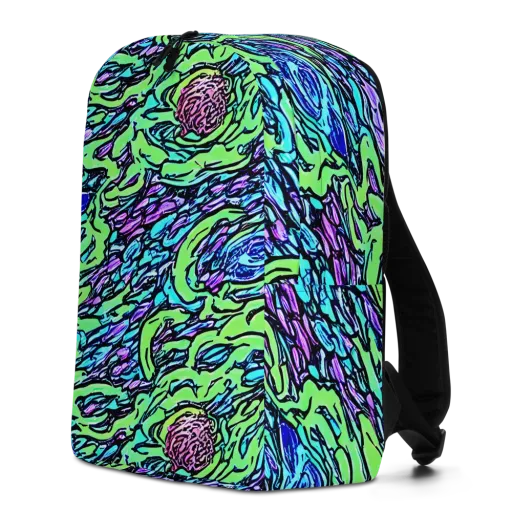 Neon Bloom Current on a Minimalist Backpack