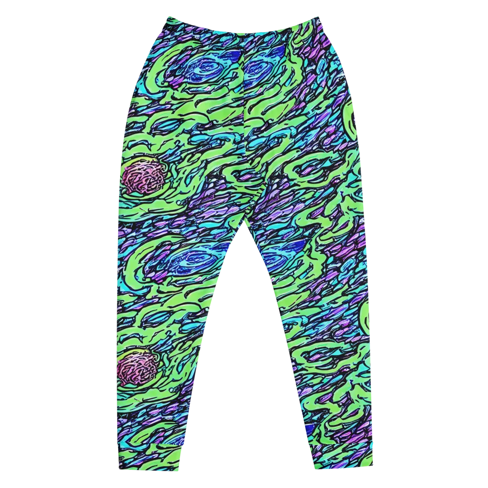 Neon Bloom Current on Men's Joggers — Front