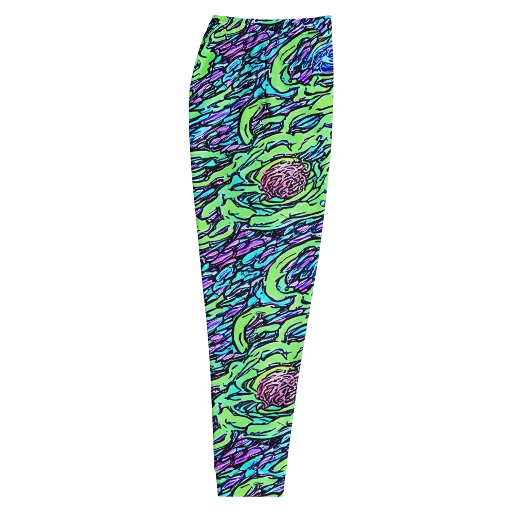 Neon Bloom Current on Men's Joggers — Right