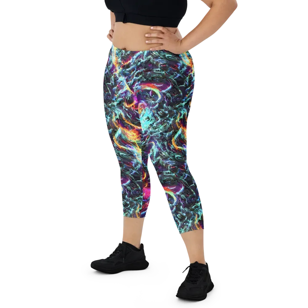 Fathomless Glow on Capri Leggings — Front