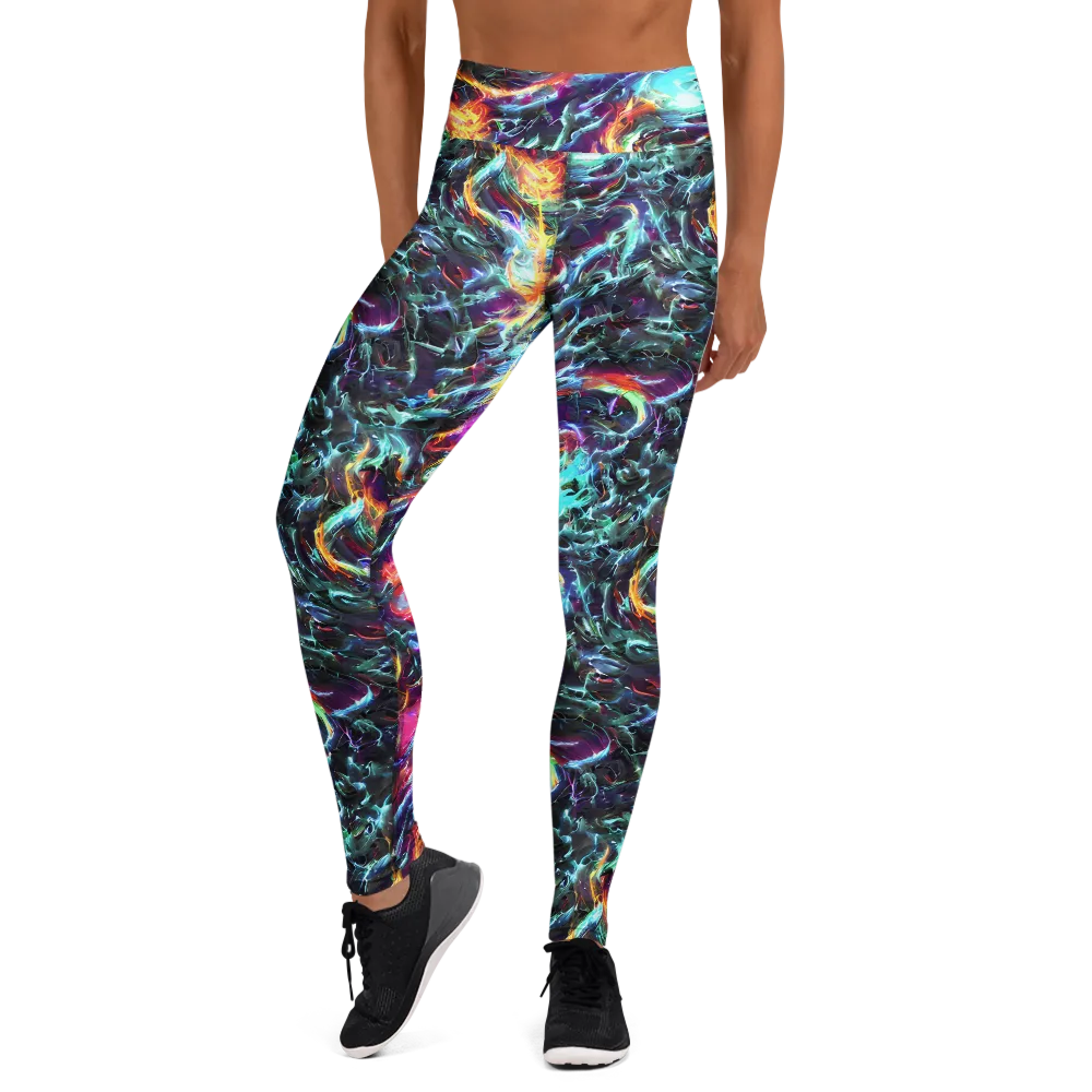 Fathomless Glow on Yoga Leggings — Front