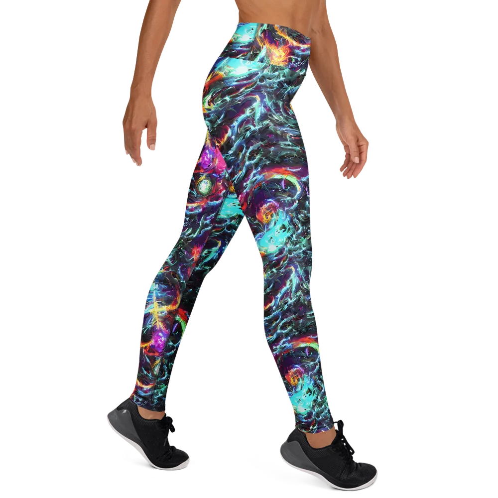 Fathomless Glow on Yoga Leggings — Right