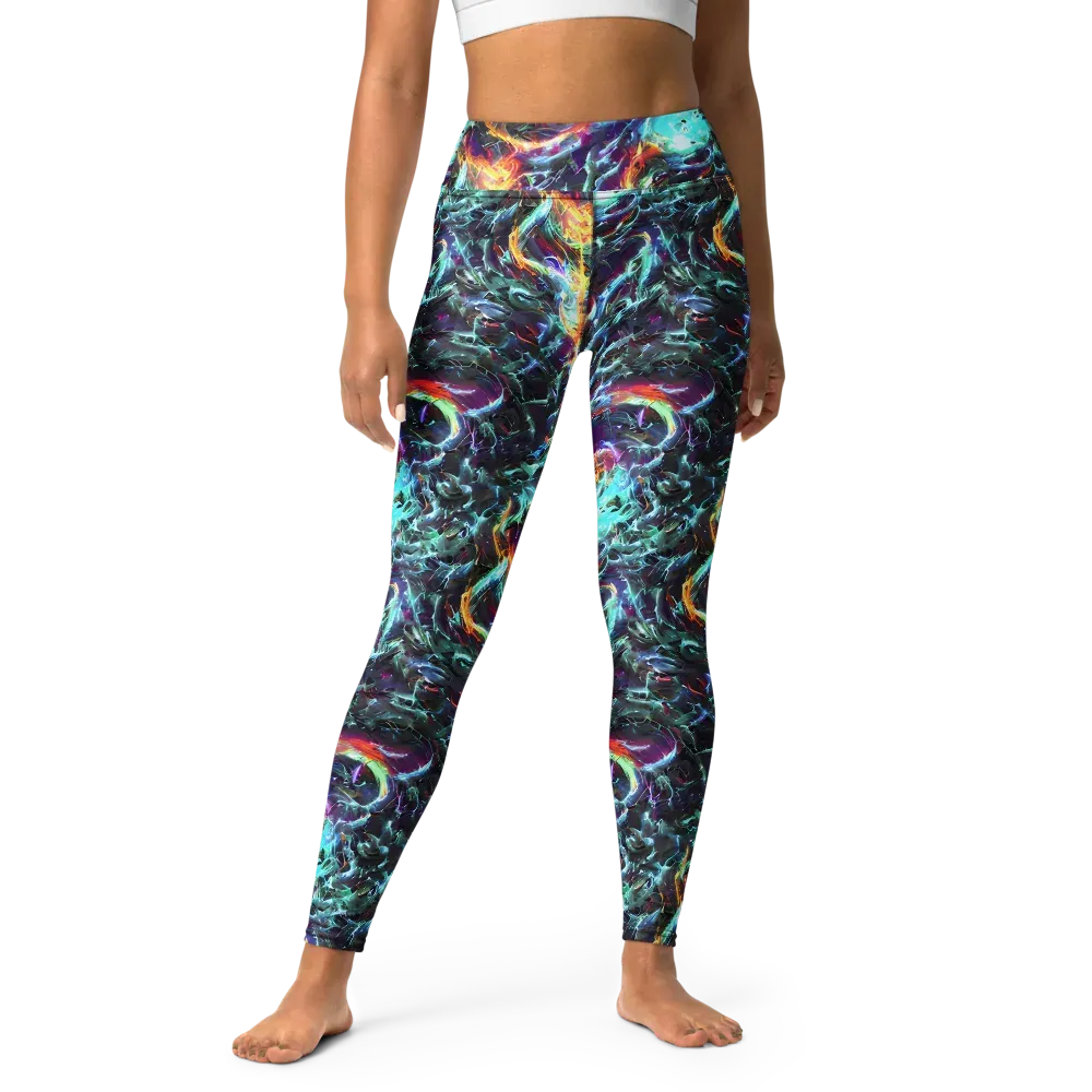 Fathomless Glow on Yoga Leggings — Front