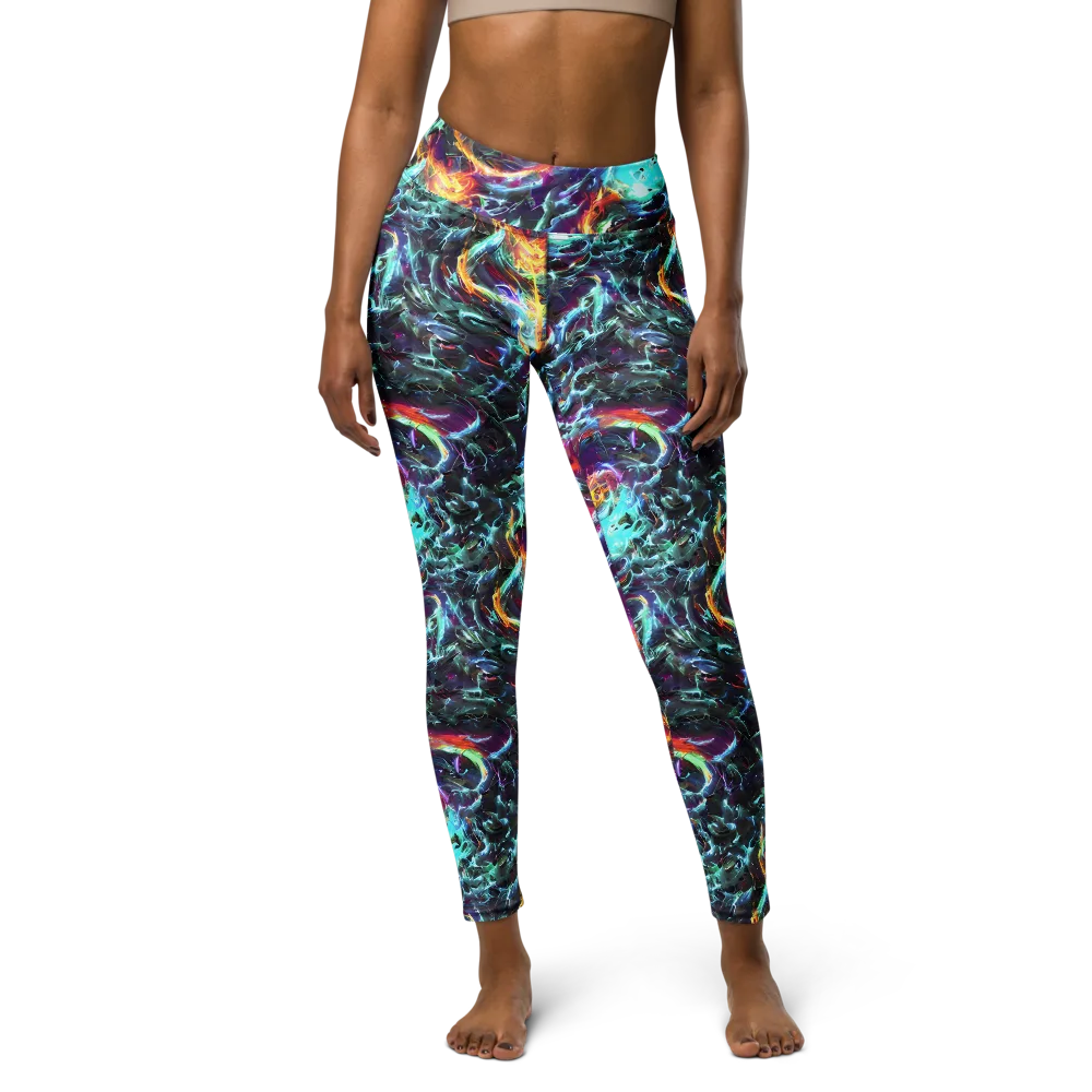 Fathomless Glow on Yoga Leggings — Front