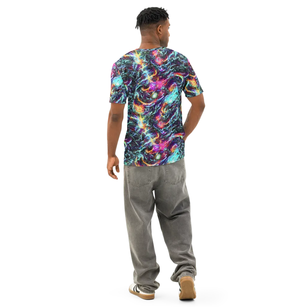 Fathomless Glow on Men's Cotton Crew Neck T-Shirt — Back