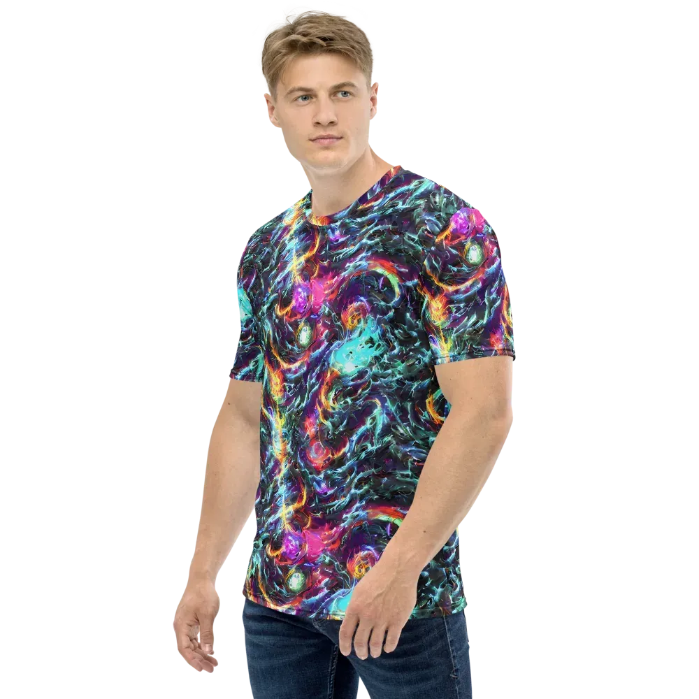 Fathomless Glow on Men's Crew Neck T-Shirt — Left