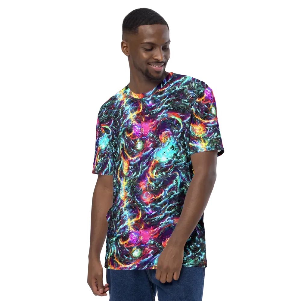 Fathomless Glow on Men's Crew Neck T-Shirt — Left