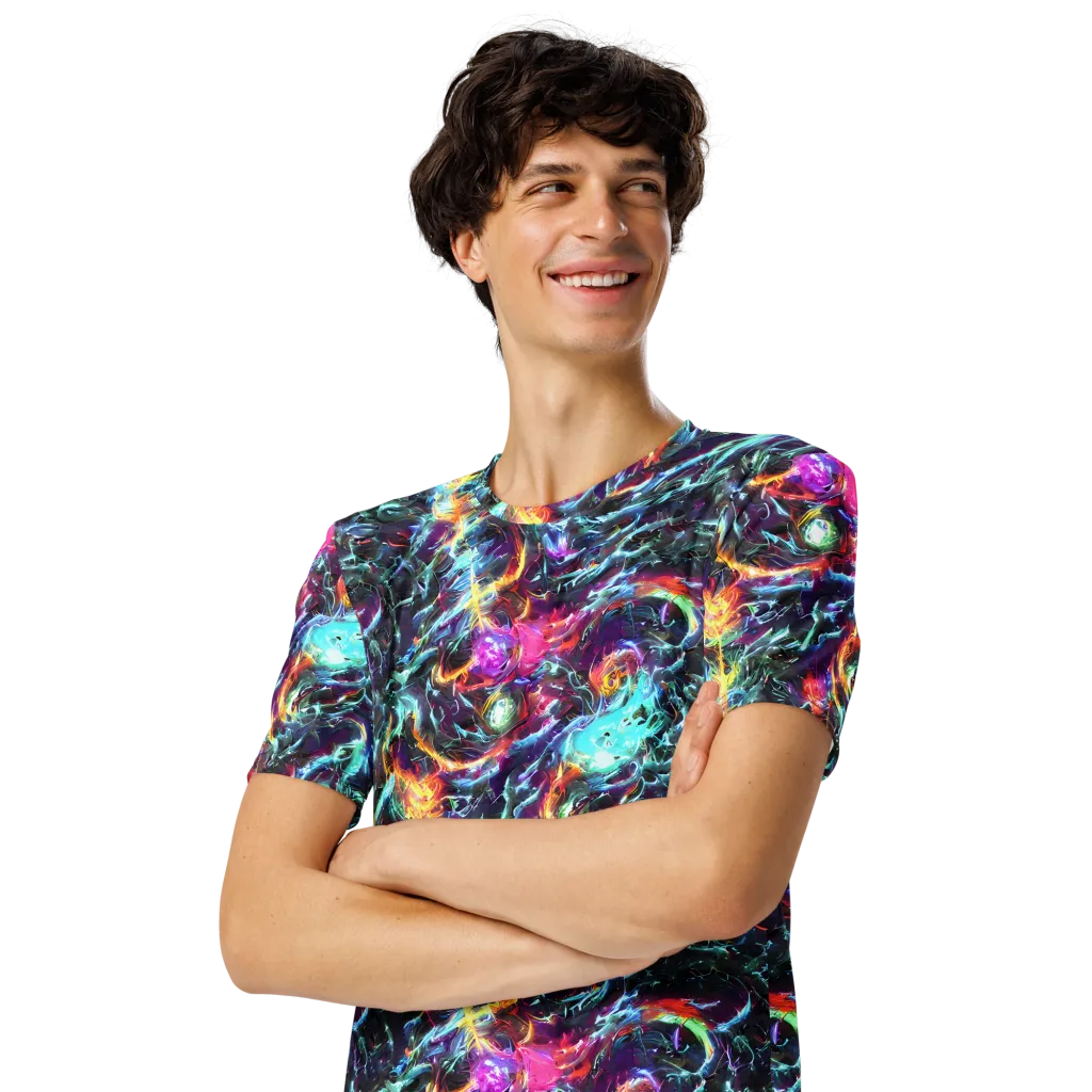 Fathomless Glow on Men's Crew Neck T-Shirt — Left Front