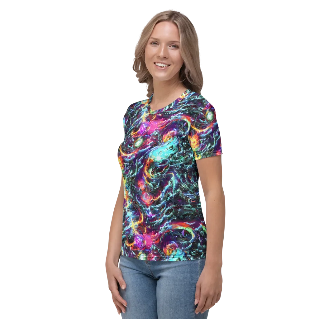 Fathomless Glow on Women's Crew Neck T-Shirt — Left