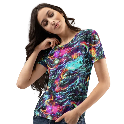 Fathomless Glow on a Women's Crew Neck T-Shirt