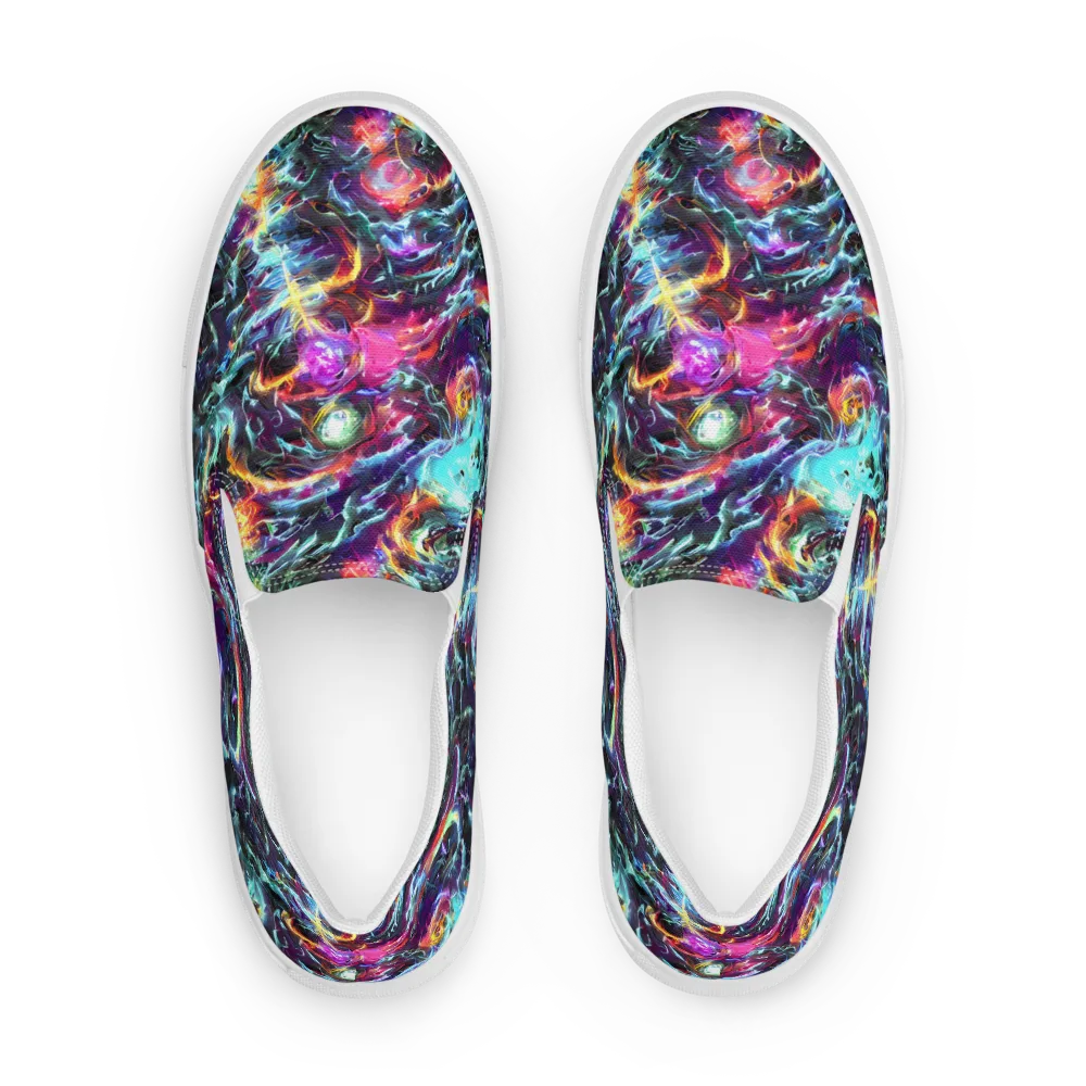 Fathomless Glow on Men's Slip-On Canvas Shoes — Front