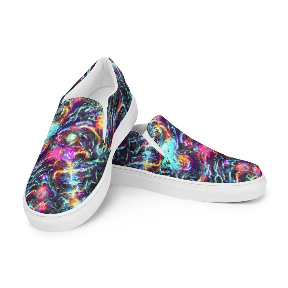 Fathomless Glow on Men's Slip-On Canvas Shoes — Left Front