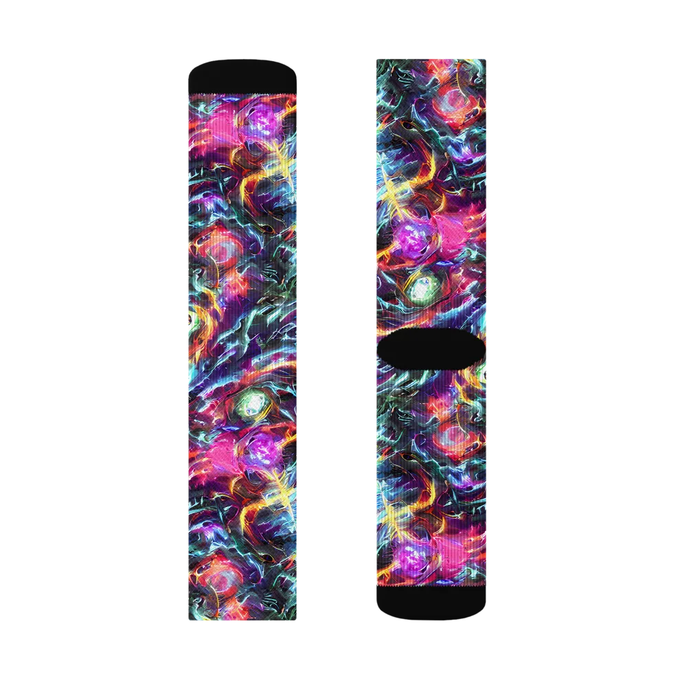 Fathomless Glow on Socks — Left Sock
