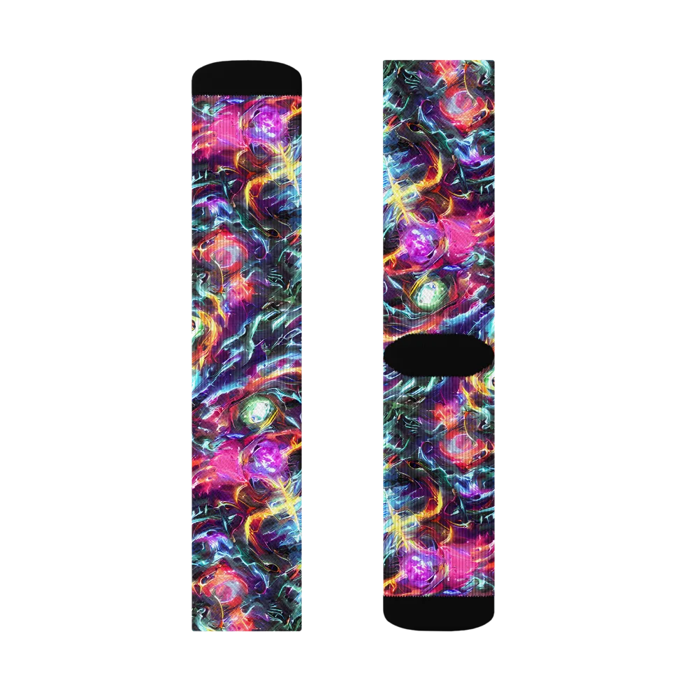 Fathomless Glow on Socks — Right Sock