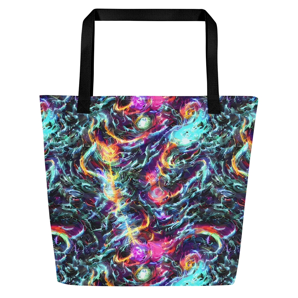 Fathomless Glow on Large Tote Bag W/ Pocket — Front