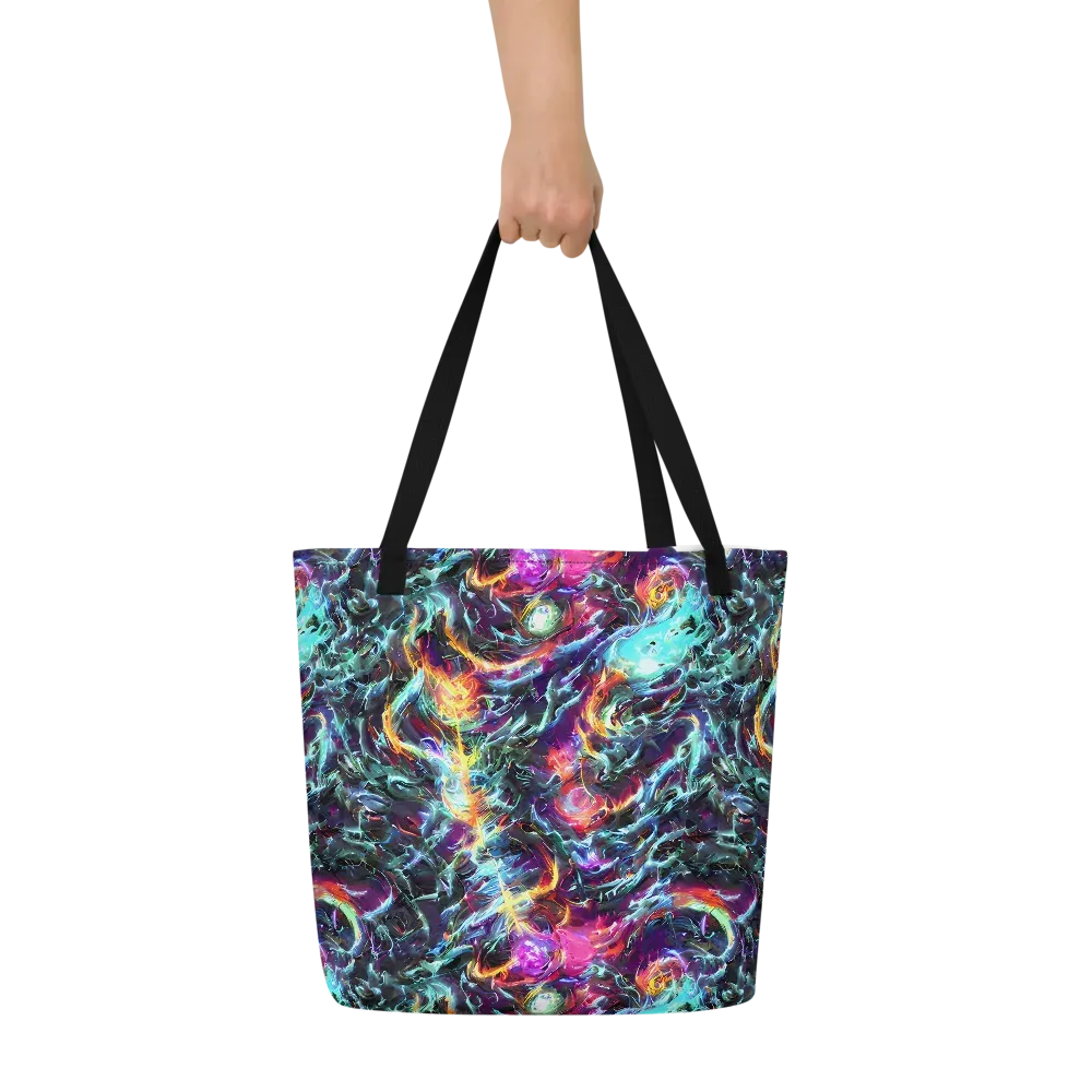 Fathomless Glow on Large Tote Bag W/ Pocket — Front
