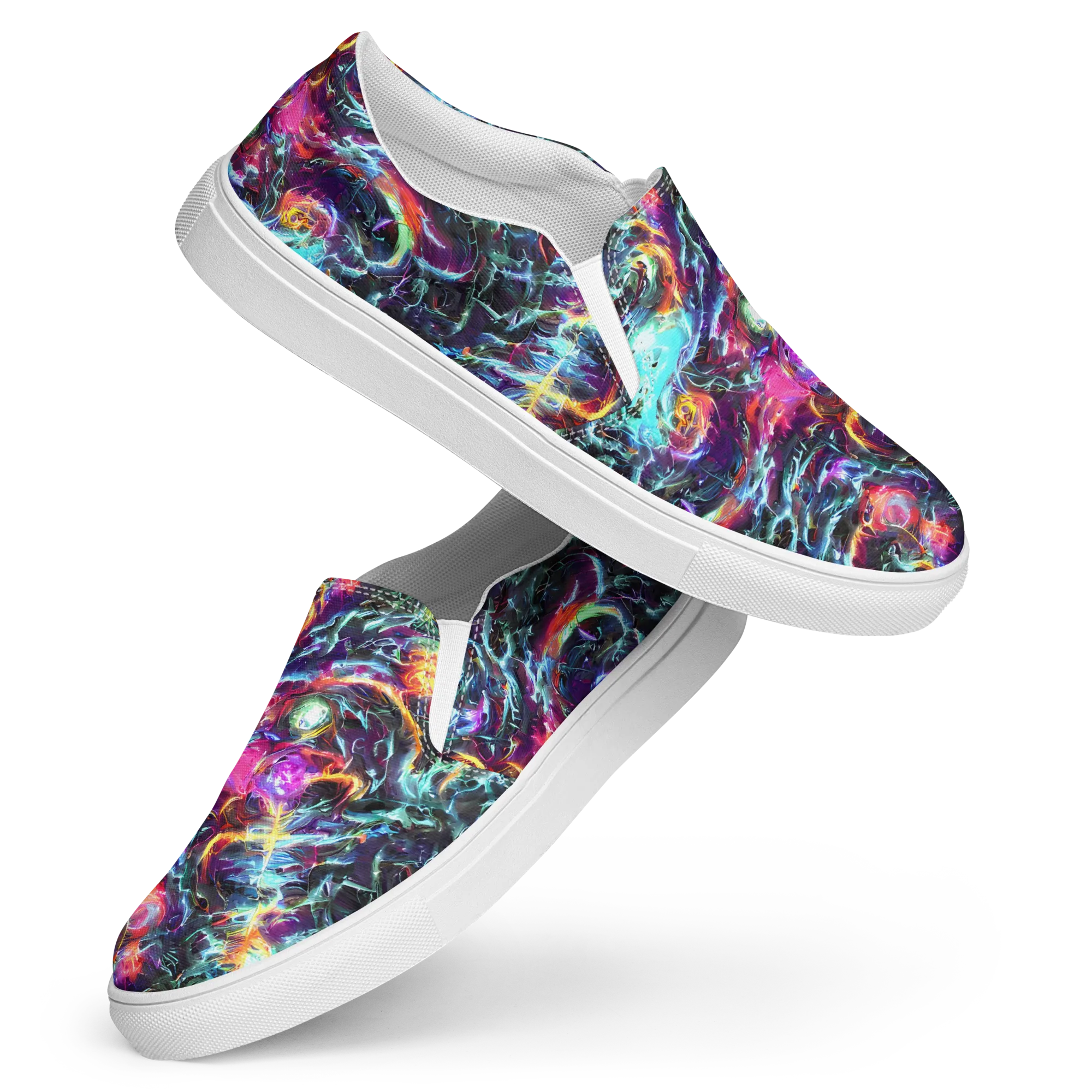 Fathomless Glow on Women's Slip-On Canvas Shoes — Front