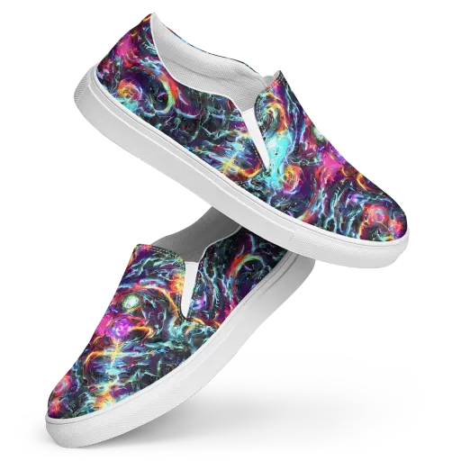 Fathomless Glow on a Women's Slip-On Canvas Shoes