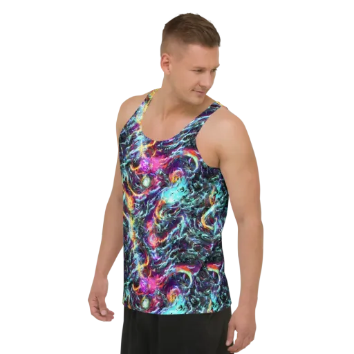 Fathomless Glow on a Men's Tank Top