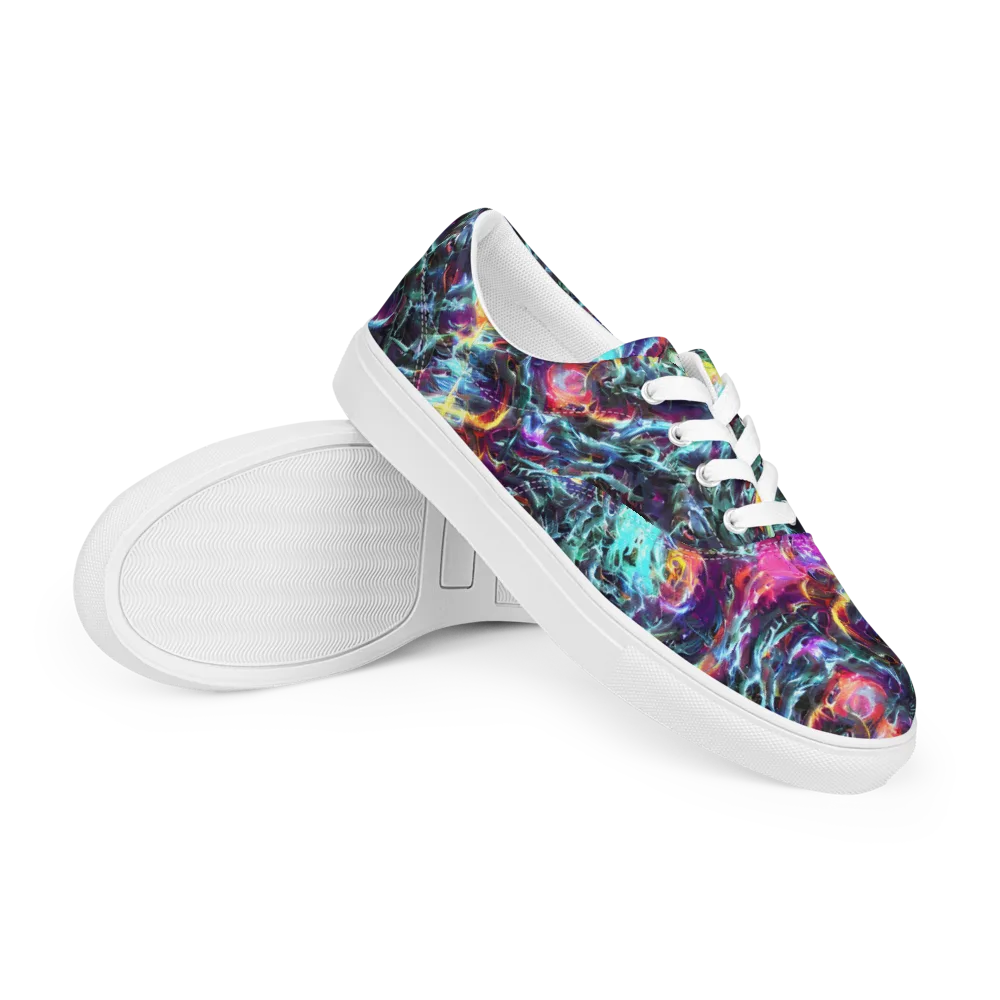 Fathomless Glow on Men's Lace-Up Canvas Shoes — Right Front