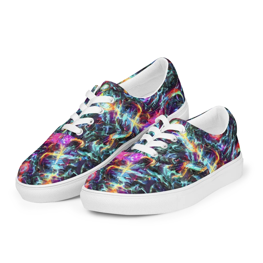 Fathomless Glow on Men's Lace-Up Canvas Shoes — Left Front