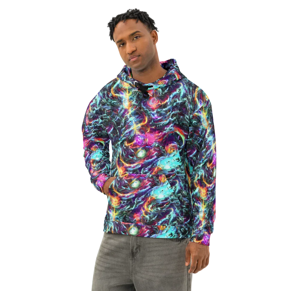 Fathomless Glow on Cotton Hoodie — Left Front