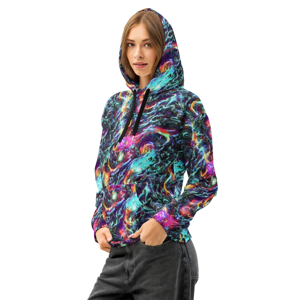 Fathomless Glow on Cotton Hoodie — Left Front