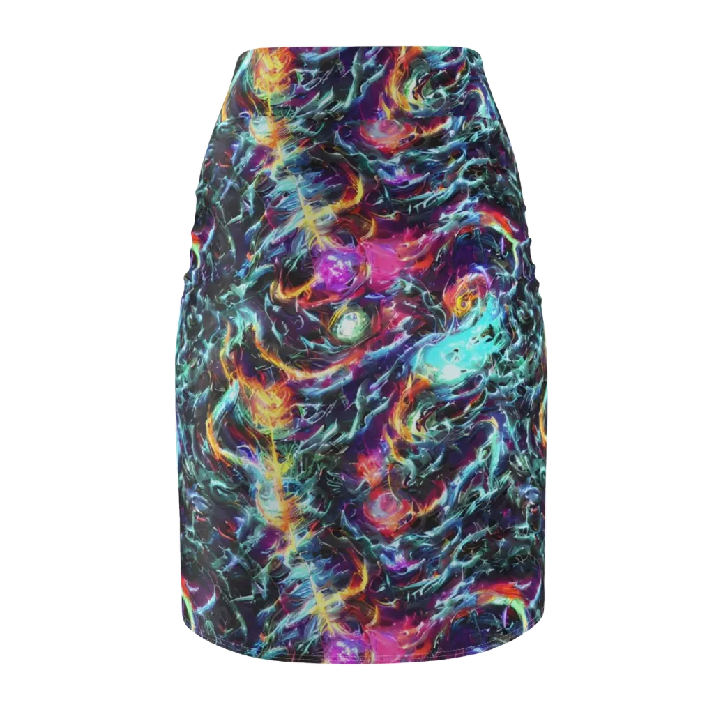 Fathomless Glow on Pencil Skirt — Back