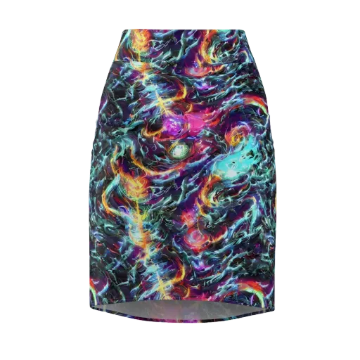 Fathomless Glow on a Pencil Skirt