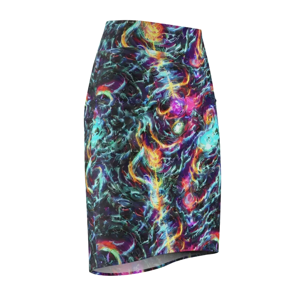 Fathomless Glow on Pencil Skirt — Front Side